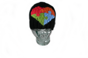 Autism Acceptance Heart Beanie