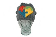 Autism Acceptance Heart Slouchy Hat